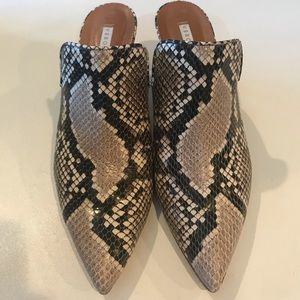 Veronica Beard Pearla Python Print Leather Mule